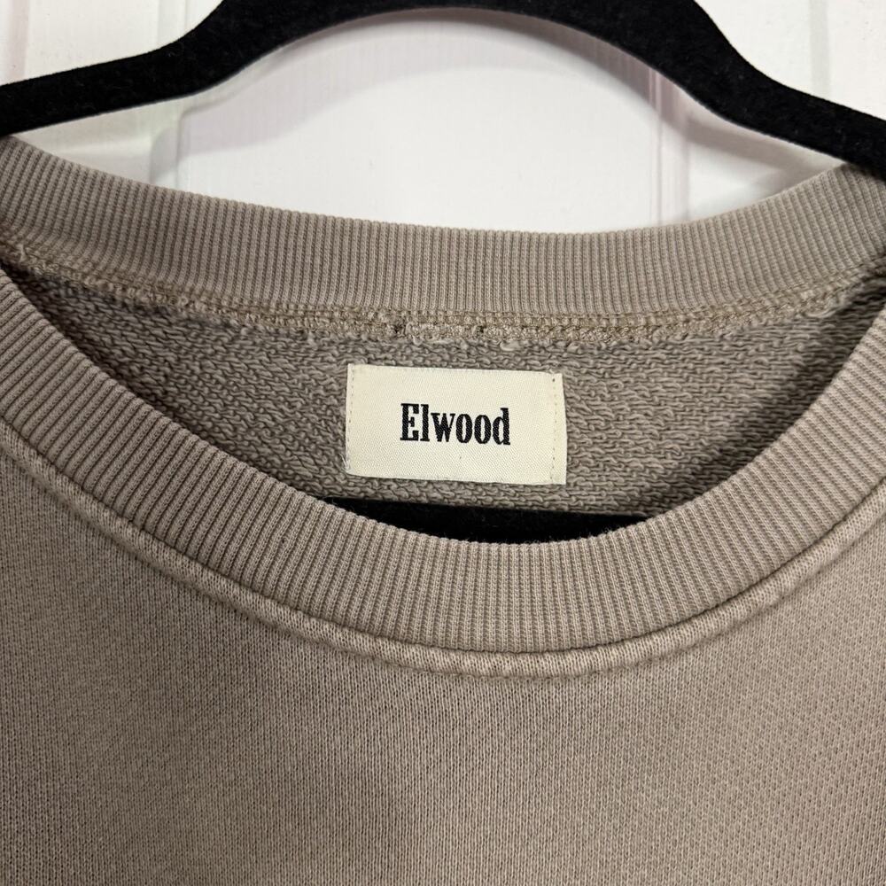 Elwood Sweatshirt Brown Crewneck Pullover Organic Cotton Cozy Weekend Club Med - Picture 3 of 5